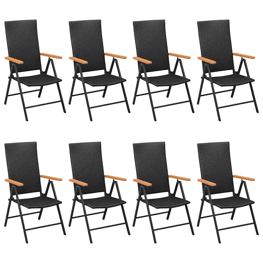Set da Pranzo da Giardino 9 pz Nero e Marrone | homemem39