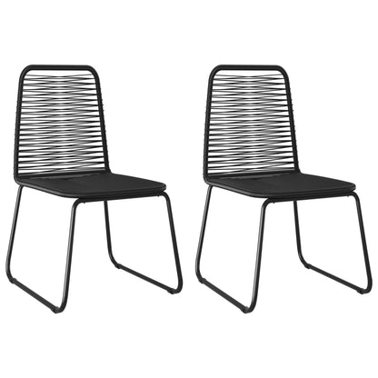 Set da Pranzo da Giardino 3 pz in Rattan PVC Nero - homemem39