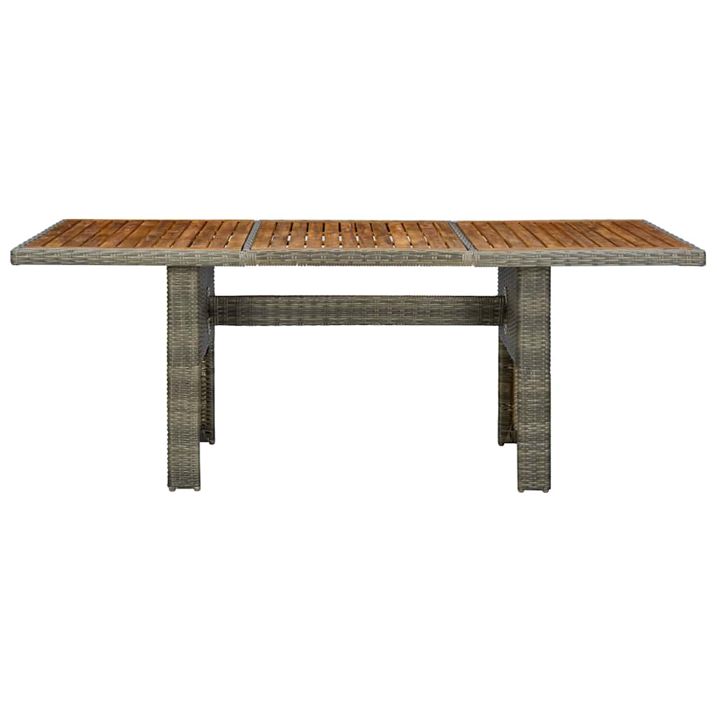 Set da Pranzo da Giardino 7 pz con Cuscini Polyrattan Marrone