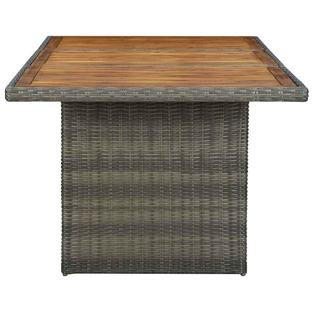 Set da Pranzo da Giardino 7 pz con Cuscini Polyrattan Marrone