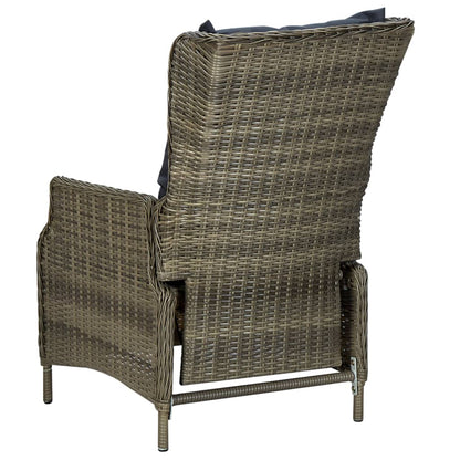 Set da Pranzo da Giardino 7 pz con Cuscini in Polyrattan Marrone | homemem39