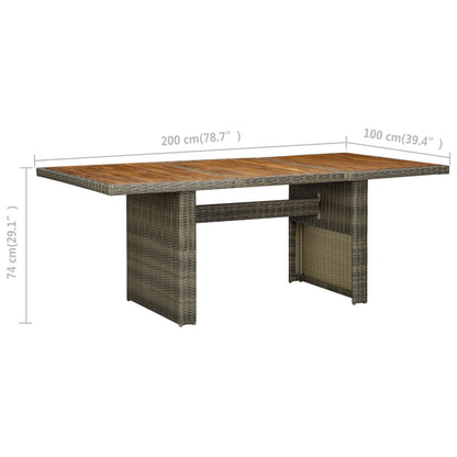 Set da Pranzo da Giardino 7 pz con Cuscini in Polyrattan Marrone | homemem39
