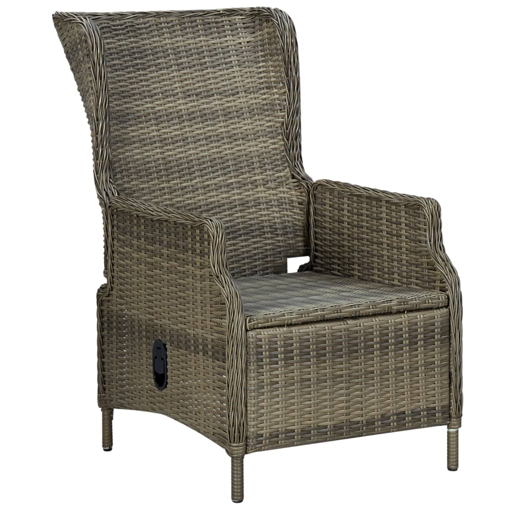 Set da Pranzo da Giardino 9 pz con Cuscini in Polyrattan Marrone | homemem39