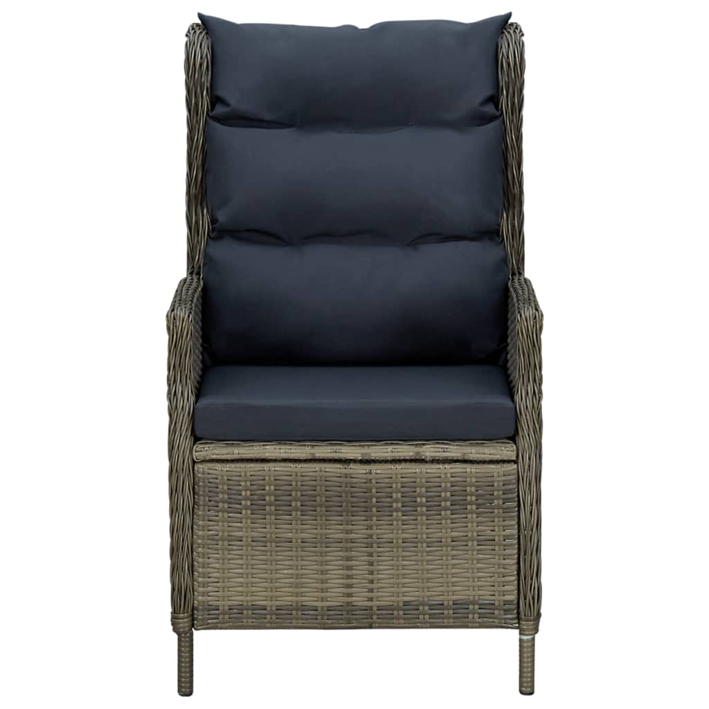 Set da Pranzo da Giardino 9 pz con Cuscini in Polyrattan Marrone | homemem39