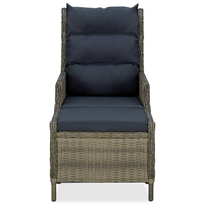 Set Divani da Giardino 3 pz con Cuscini in Polyrattan Marrone