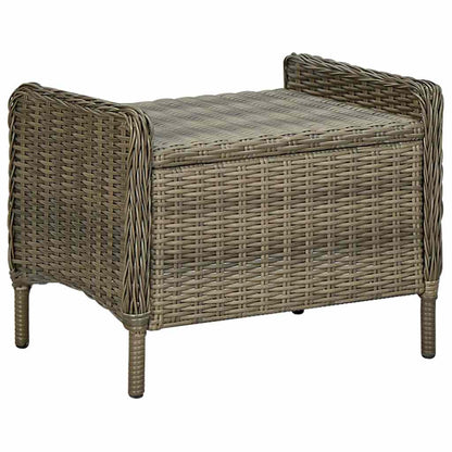 Set da Pranzo da Giardino 9 pz con Cuscini Polyrattan Marrone