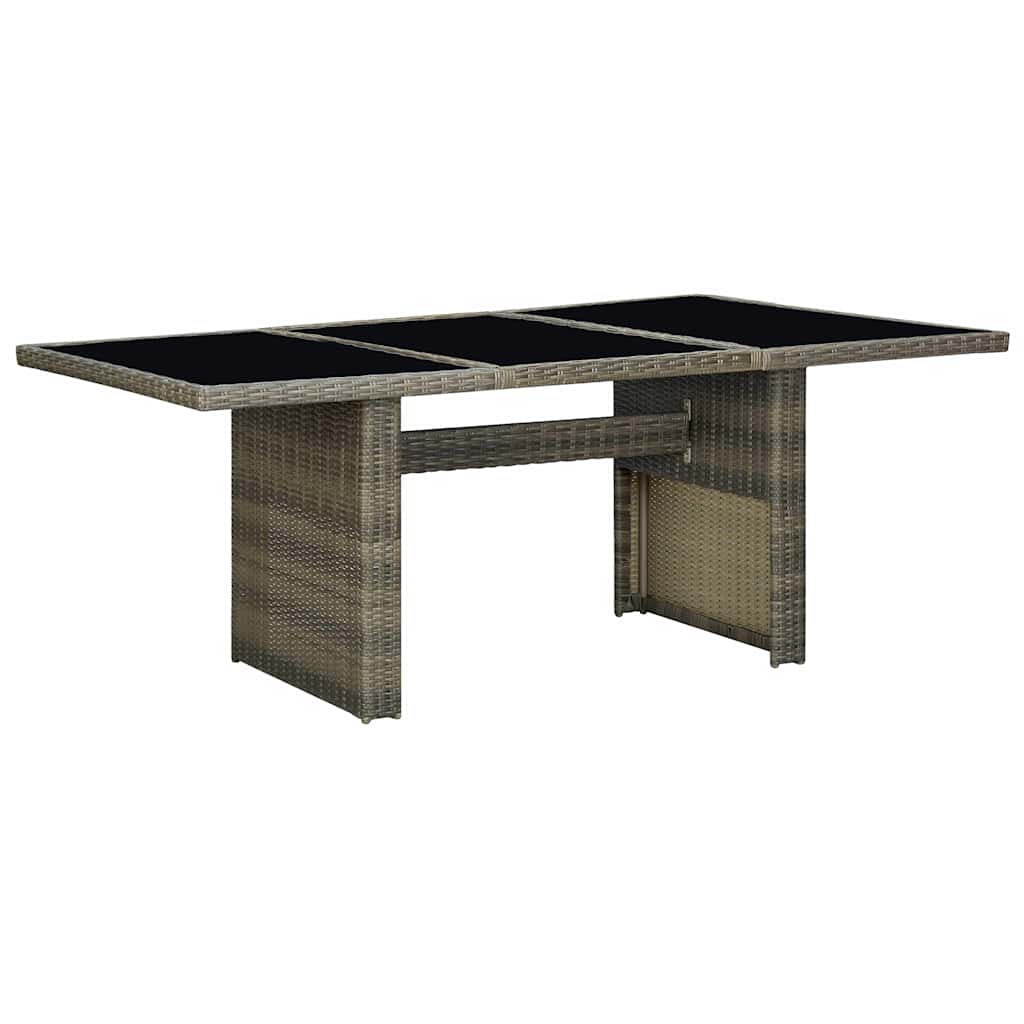 Set da Pranzo da Giardino 9 pz con Cuscini Polyrattan Marrone