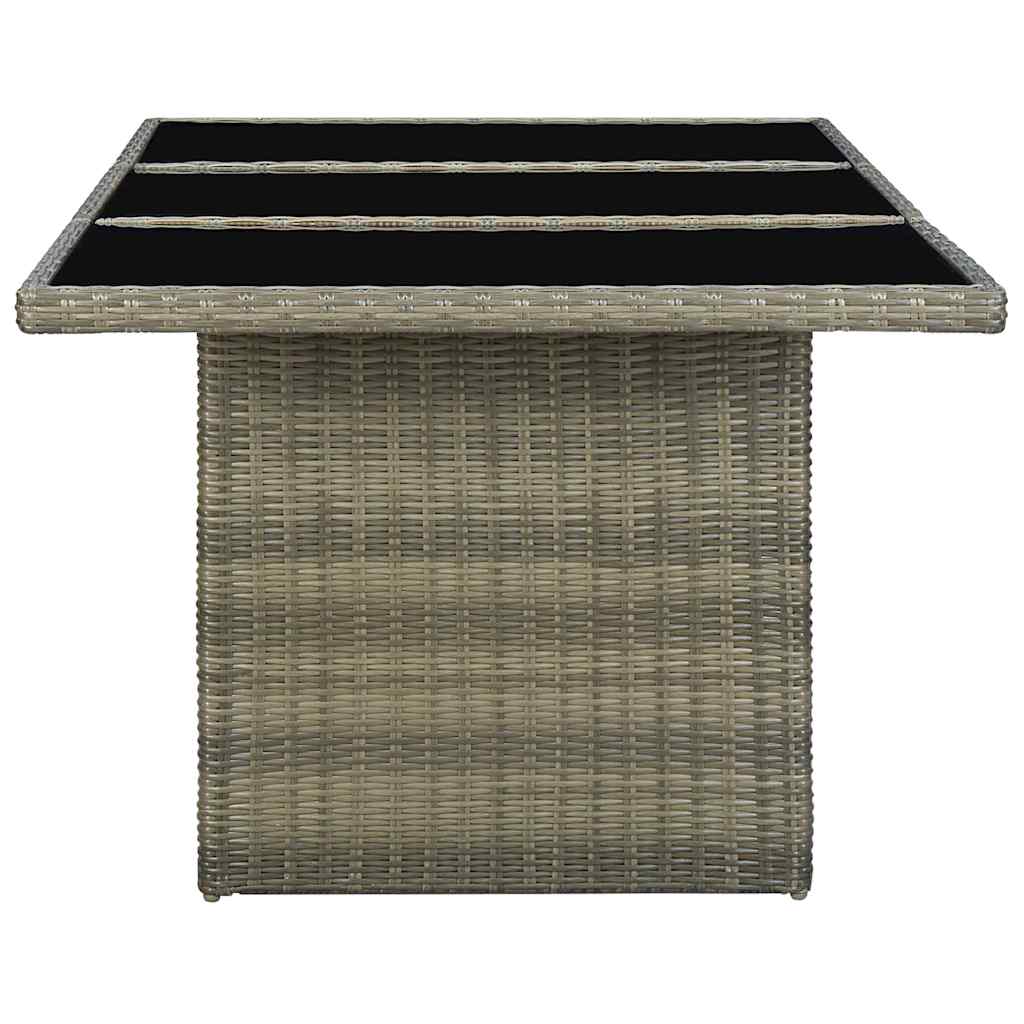 Set da Pranzo da Giardino 9 pz con Cuscini Polyrattan Marrone