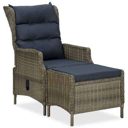 Set da Pranzo da Giardino 9 pz con Cuscini in Polyrattan Marrone | homemem39