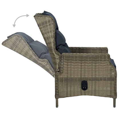 Set da Pranzo da Giardino 9 pz con Cuscini in Polyrattan Marrone | homemem39