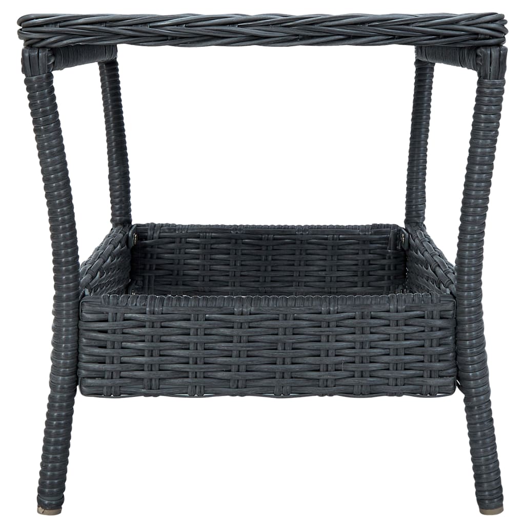 Set Divani da Giardino 3 pz con Cuscini Polyrattan Grigio Scuro - homemem39