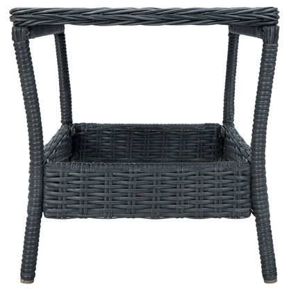 Set Divani da Giardino 3 pz con Cuscini Polyrattan Grigio Scuro - homemem39