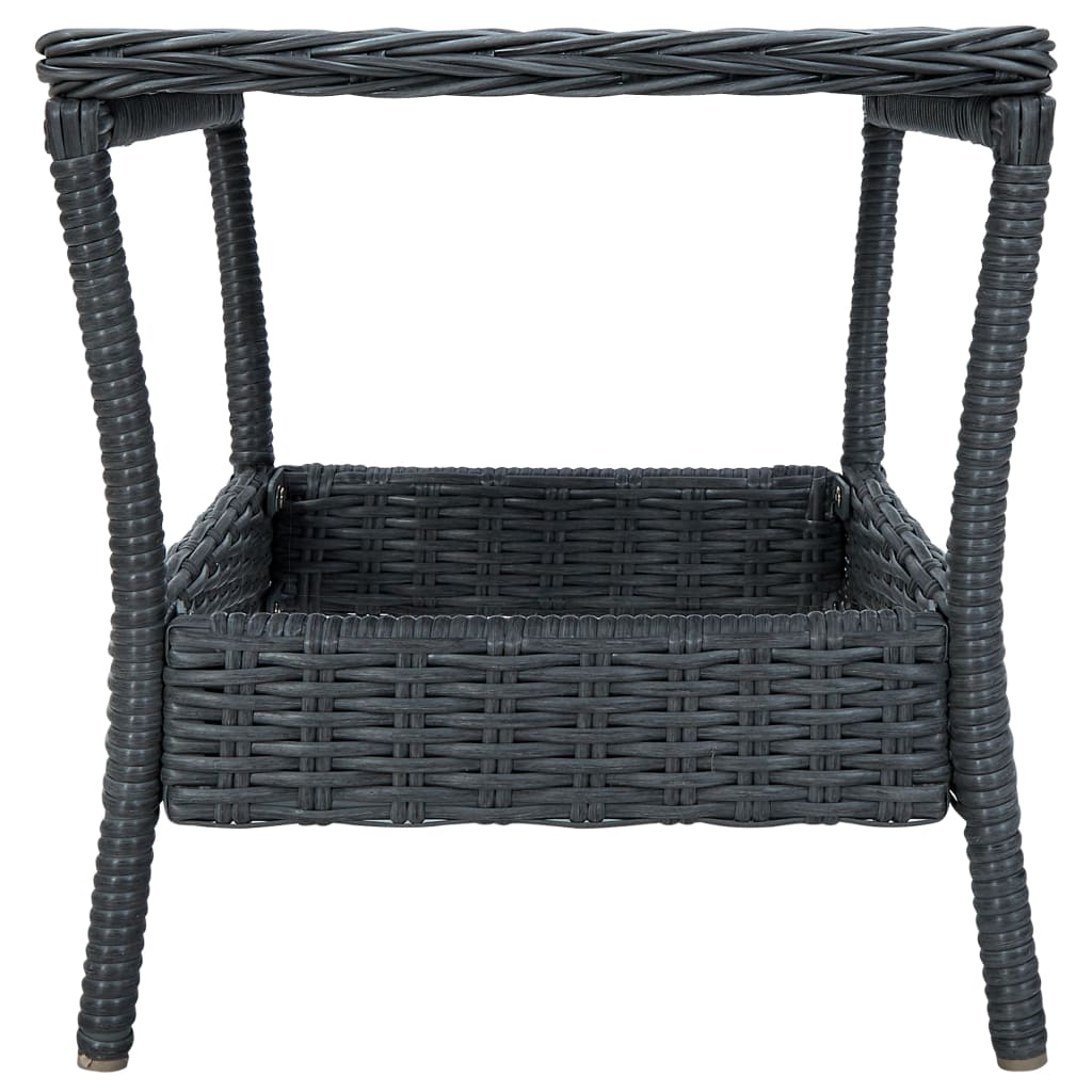 Set Divani da Giardino 3 pz con Cuscini Polyrattan Grigio Scuro - homemem39