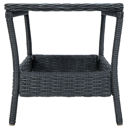 Set Divani da Giardino 3 pz con Cuscini Polyrattan Grigio Scuro - homemem39