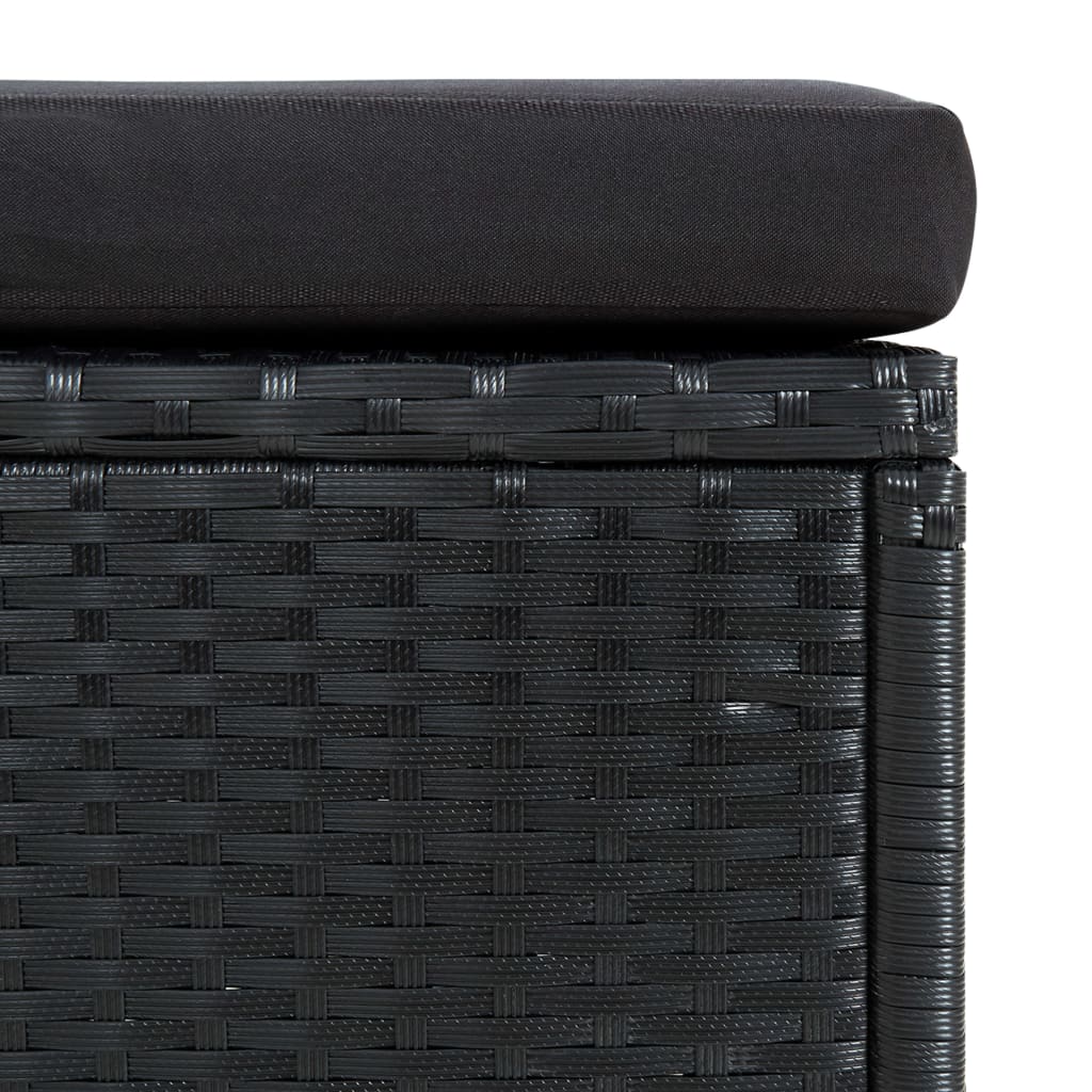 Set Divani da Giardino 6 pz con Cuscini in Polyrattan Nero | homemem39