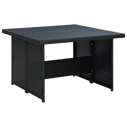 Set Divani da Giardino 6 pz con Cuscini in Polyrattan Nero | homemem39