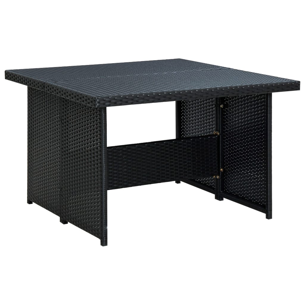 Set Divani da Giardino 6 pz con Cuscini in Polyrattan Nero - homemem39