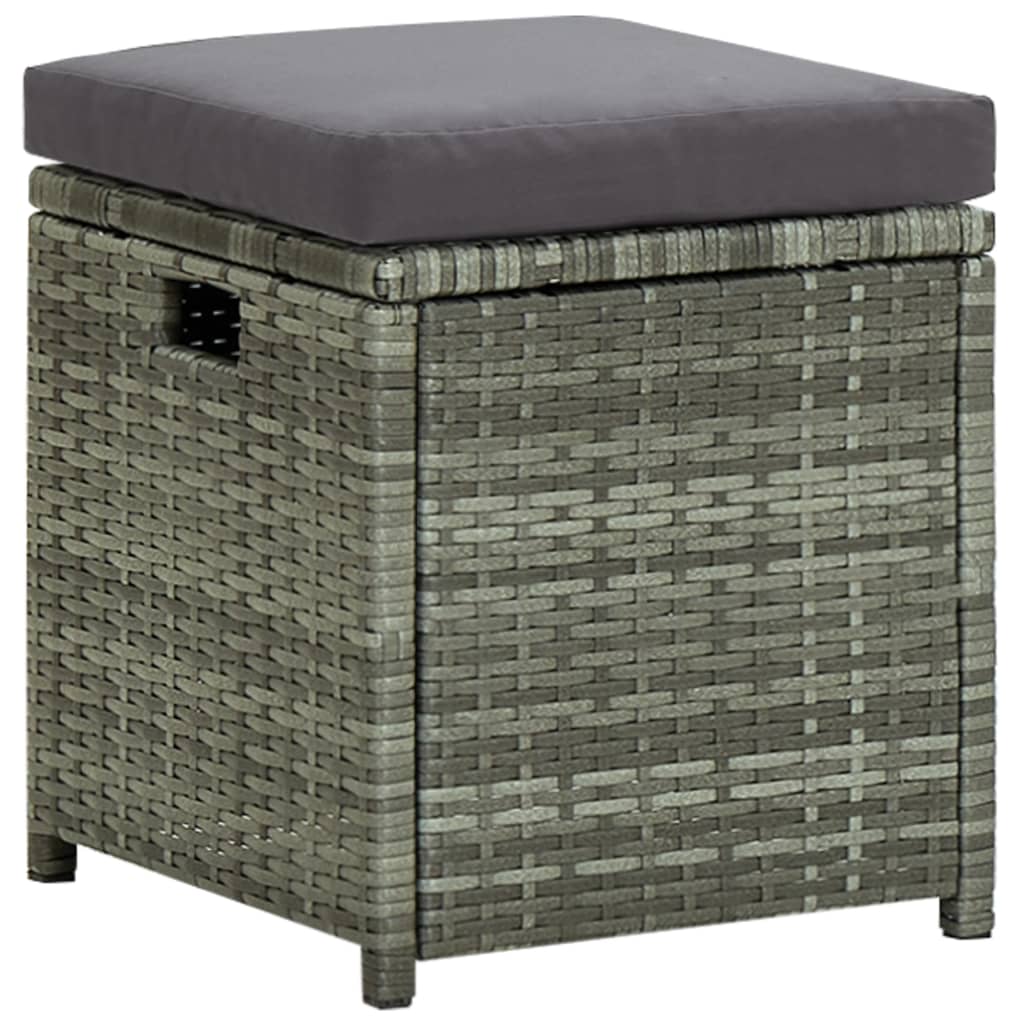 Set Divani da Giardino 6 pz con Cuscini in Polyrattan Grigio - homemem39