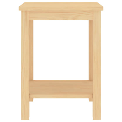Comodino Naturale 35x30x47 cm in Legno Massello di Pino | homemem39