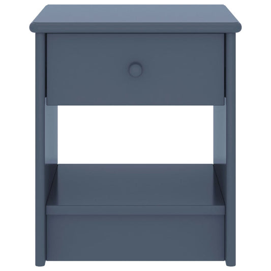 Comodino Grigio Chiaro 35x30x40 cm in Legno Massello di Pino - homemem39