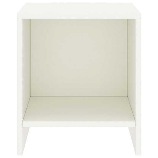 Comodino Bianco 35x30x40 cm in Legno Massello di Pino - homemem39