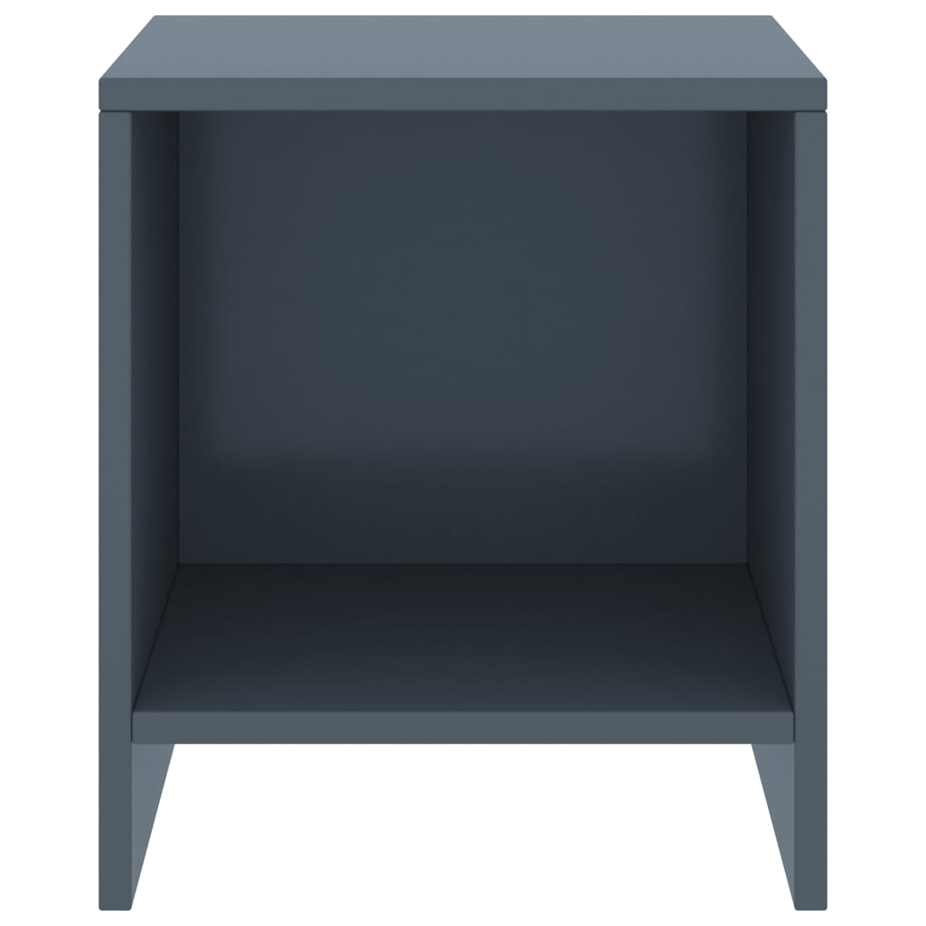Comodini 2 pz Grigio Chiaro 35x30x40 cm Legno Massello di Pino | homemem39