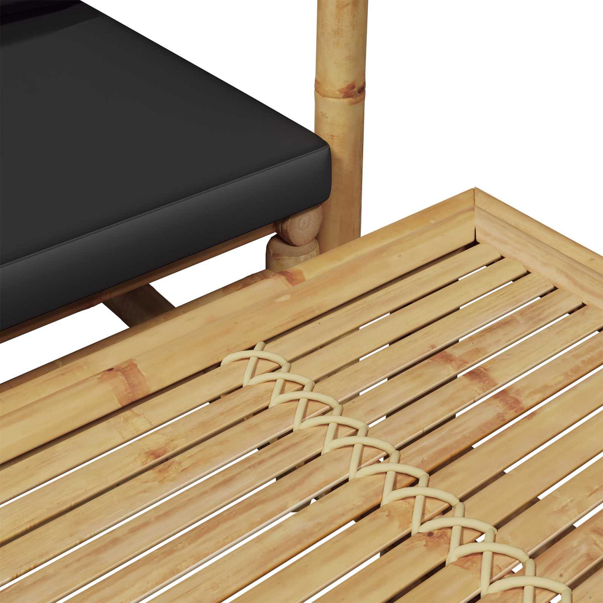 Set Divani da Giardino 4 pz con Cuscini in Bambù