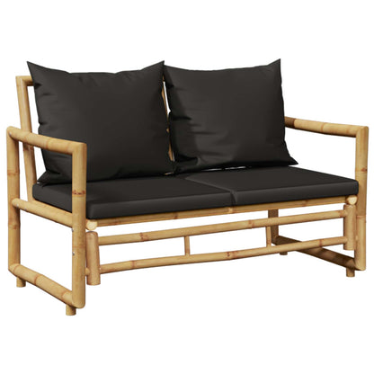 Set Divani da Giardino 4 pz con Cuscini in Bambù