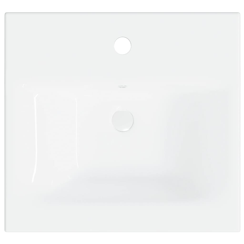 Lavabo da Incasso con Rubinetto 42x39x18 cm in Ceramica Bianco - homemem39