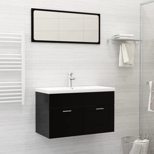 Lavabo da Incasso con Rubinetto 81x39x18 cm in Ceramica Bianco