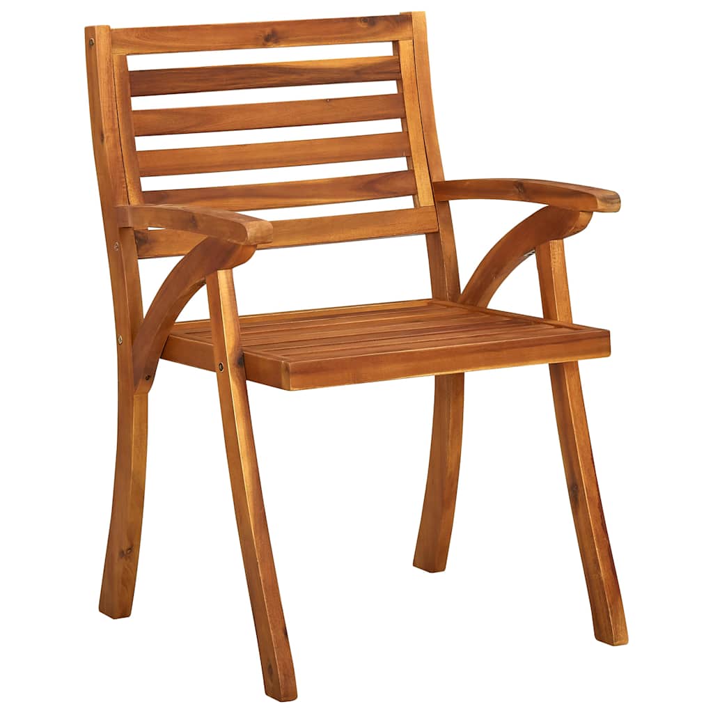 Sedie da Pranzo da Giardino con Cuscini 3 pz Massello di Acacia | homemem39