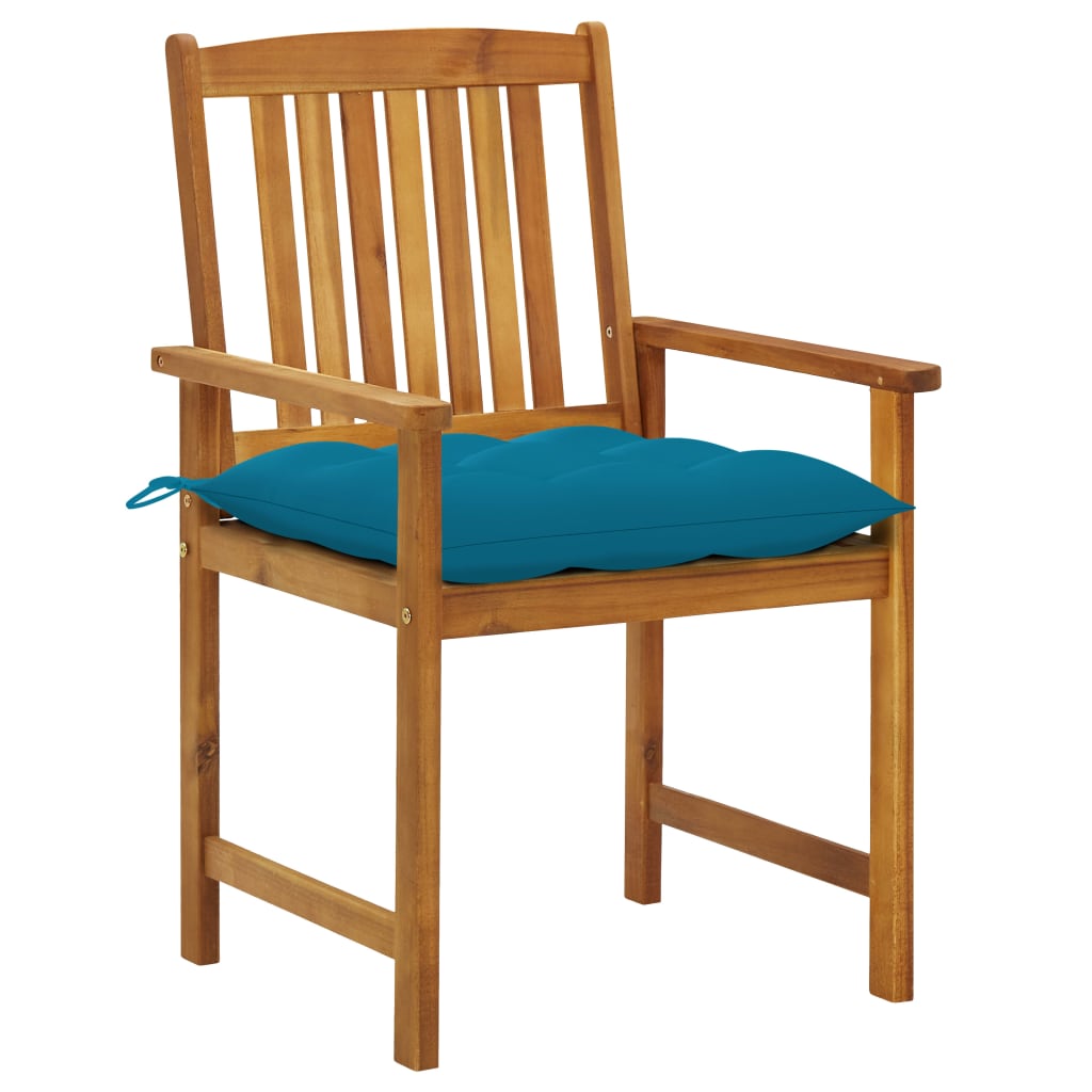 Garden Chairs with Cushions 2 pcs in Solid Acacia