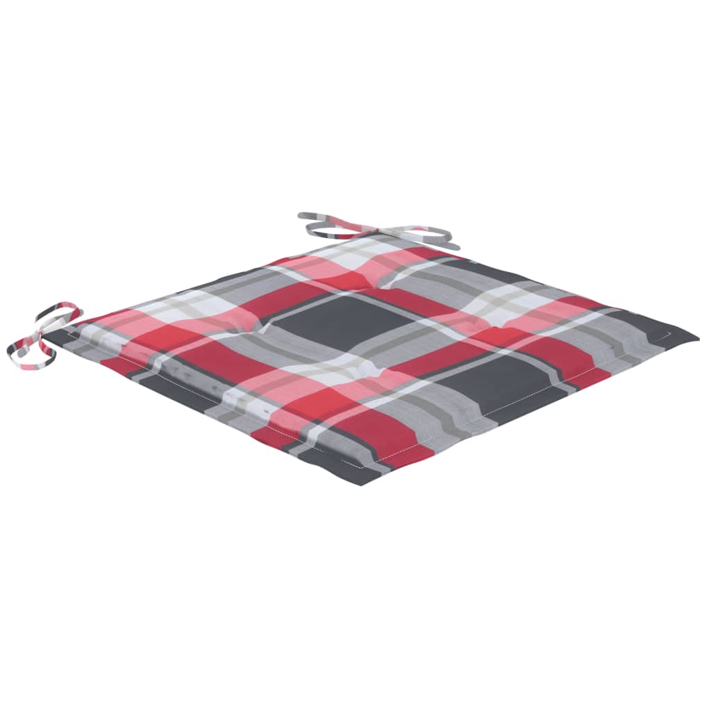 Sedie da Giardino con Cuscini 4 pz in Massello di Acacia Grigio - homemem39