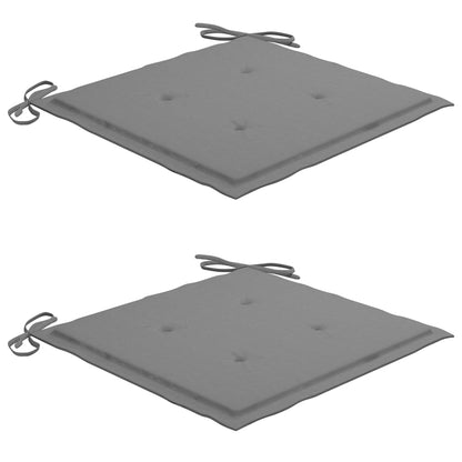 Sedie da Giardino con Cuscini e Tavolino in Massello di Acacia - homemem39