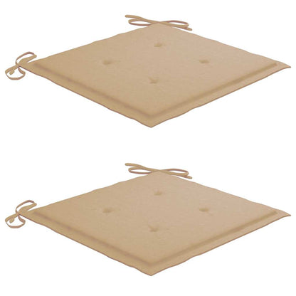 Sedie da Giardino con Cuscini e Tavolino in Massello di Acacia - homemem39