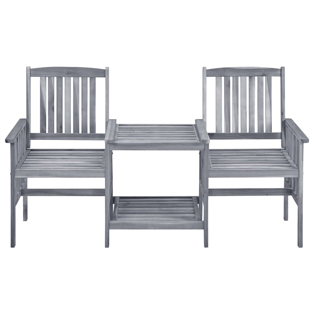 Garden Chairs with Cushions and Coffee Table in Solid Acacia