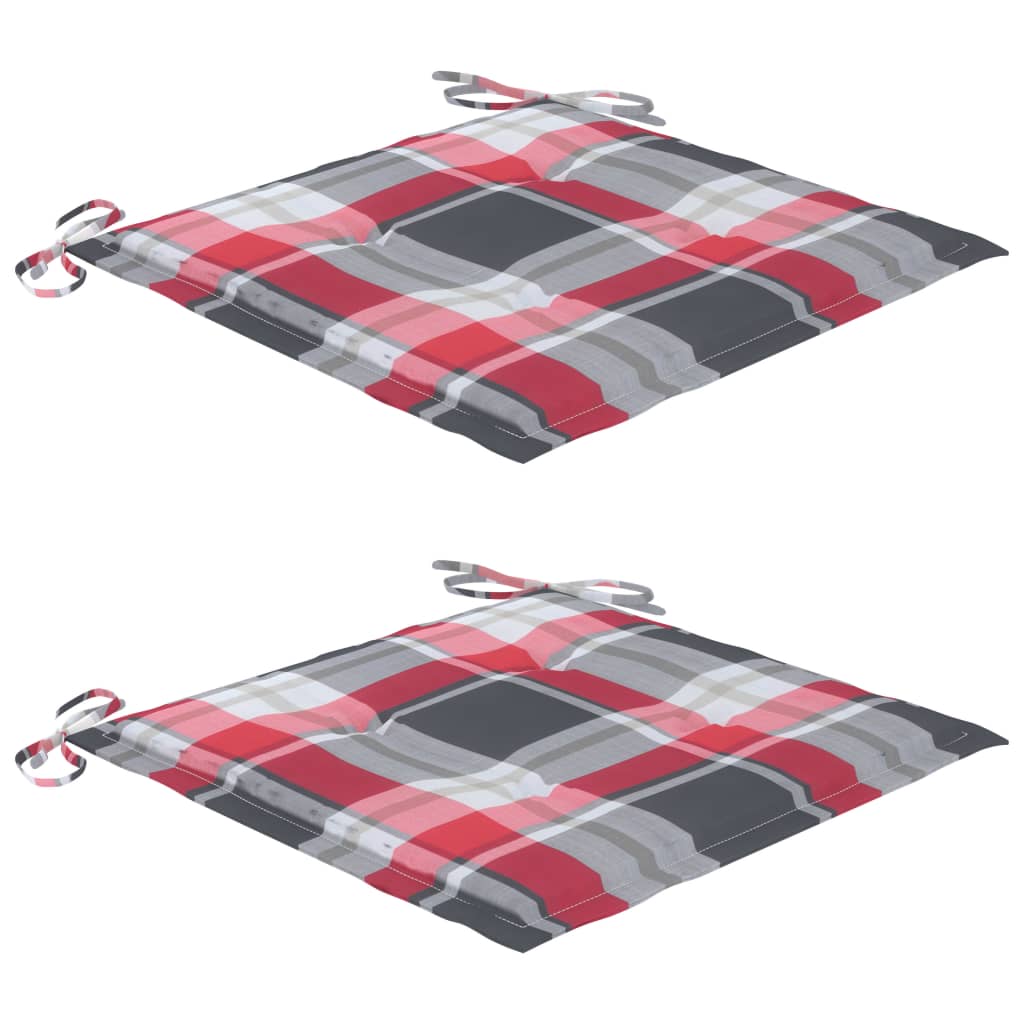 Sedie da Giardino 2 pz con Cuscini in Legno Acacia e Acciaio - homemem39