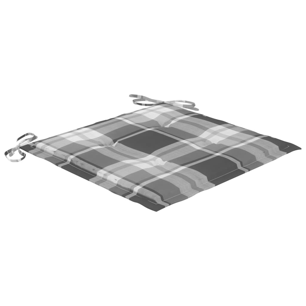 Sedie da Giardino 2 pz con Cuscini in Legno Acacia e Acciaio - homemem39