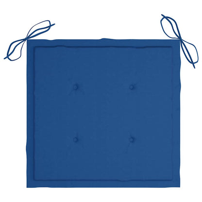 Sedie da Giardino 2 pz con Cuscini in Legno di Teak e Acciaio - homemem39