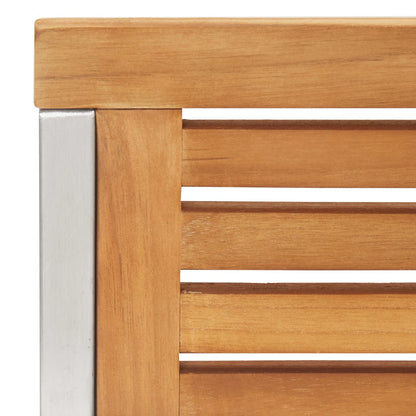 Sedie da Giardino 2 pz con Cuscini in Legno di Teak e Acciaio