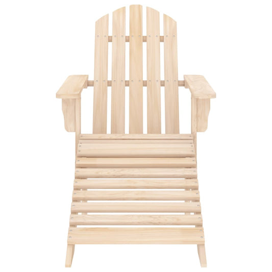 Sedia Giardino Adirondack con Ottomana Massello di Abete - homemem39
