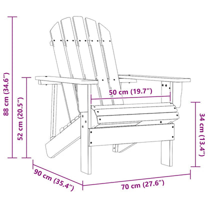 Sedia Giardino Adirondack in Legno Massello di Abete Rossa | homemem39