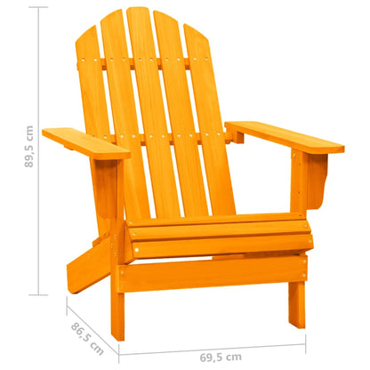 Sedia Giardino Adirondack in Legno Massello di Abete Arancione - homemem39