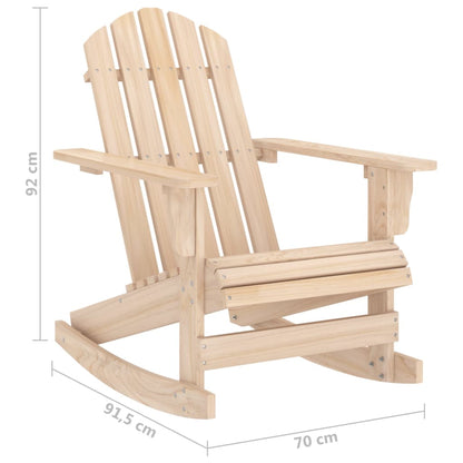 Sedia a Dondolo Giardino Adirondack in Legno Massello di Abete