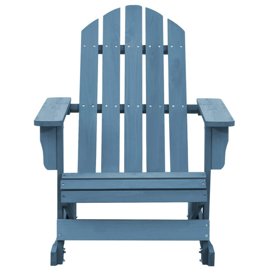 Sedia a Dondolo Adirondack in Legno Massello di Abete Blu