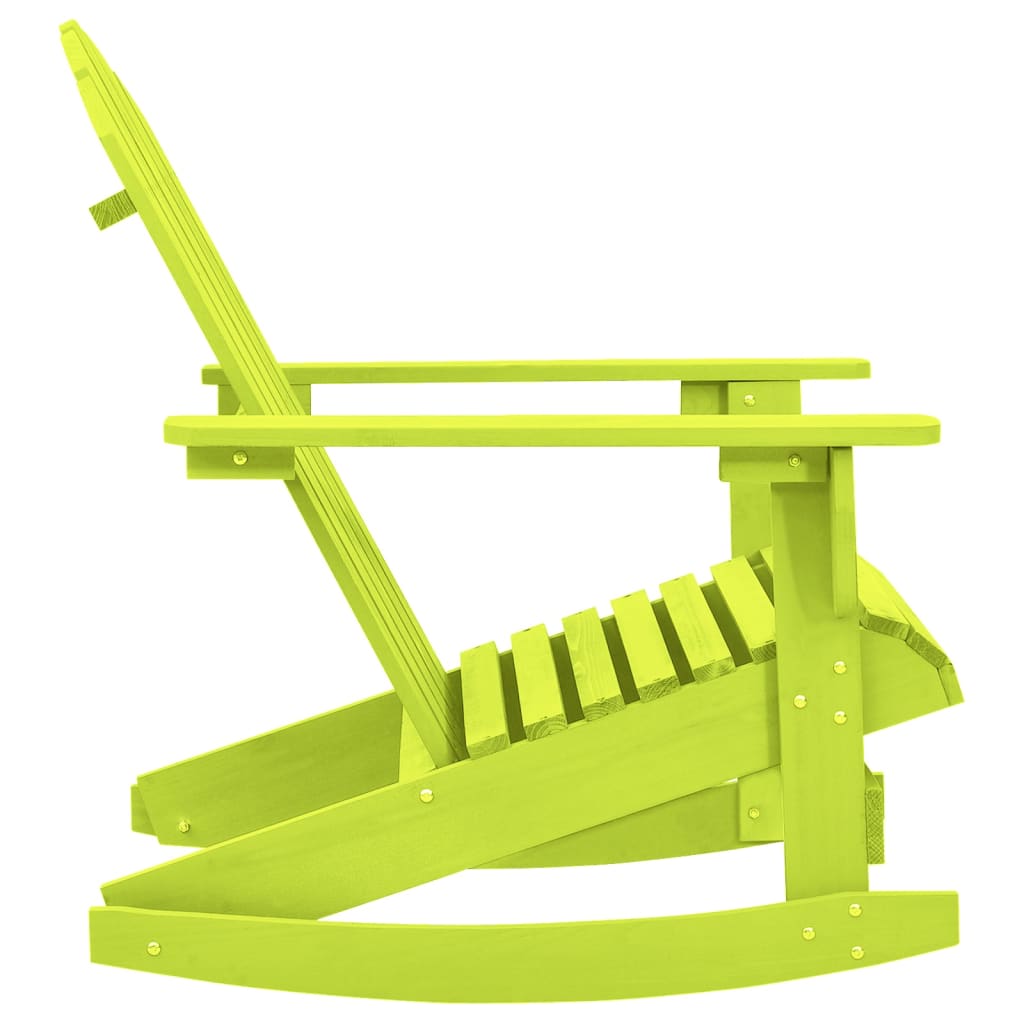 Sedia a Dondolo Giardino Adirondack in Legno di Abete Verde - homemem39