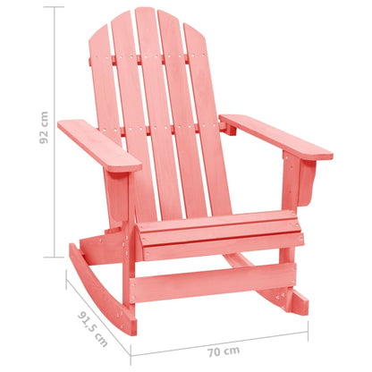 Sedia a Dondolo Giardino Adirondack in Legno di Abete Rosa - homemem39