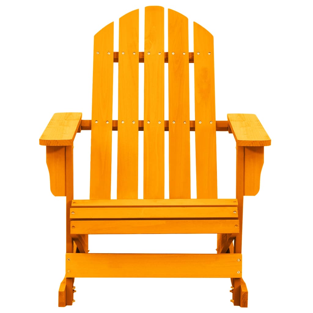 Sedia a Dondolo Giardino Adirondack in Legno di Abete Arancione - homemem39