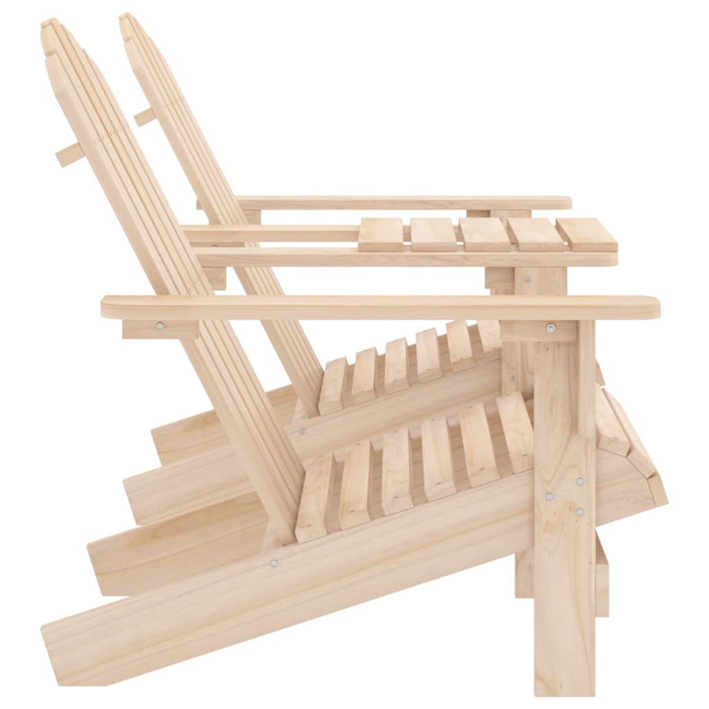 Sedie da Giardino Adirondack con Tavolino in Legno Abete - homemem39
