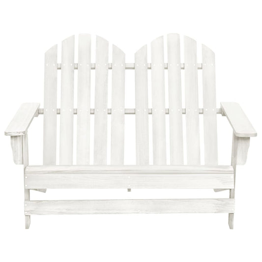 Sedia da Giardino Adirondack a 2 Posti in Legno di Abete Bianca - homemem39